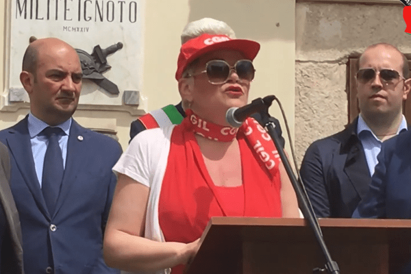 Il 1° maggio 2018 a San Giovanni Rotondo, con Loredana Olivieri